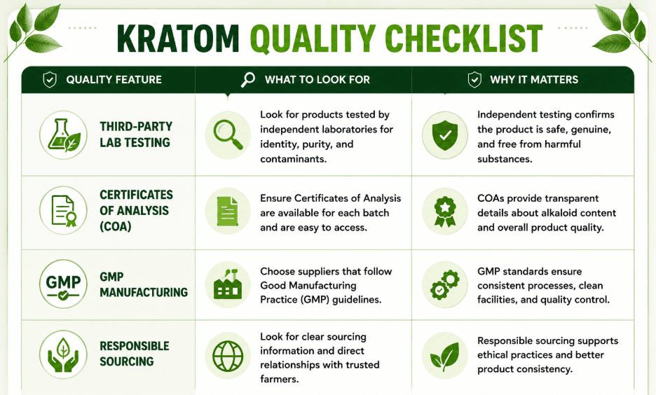 Kratom Quality Checklist